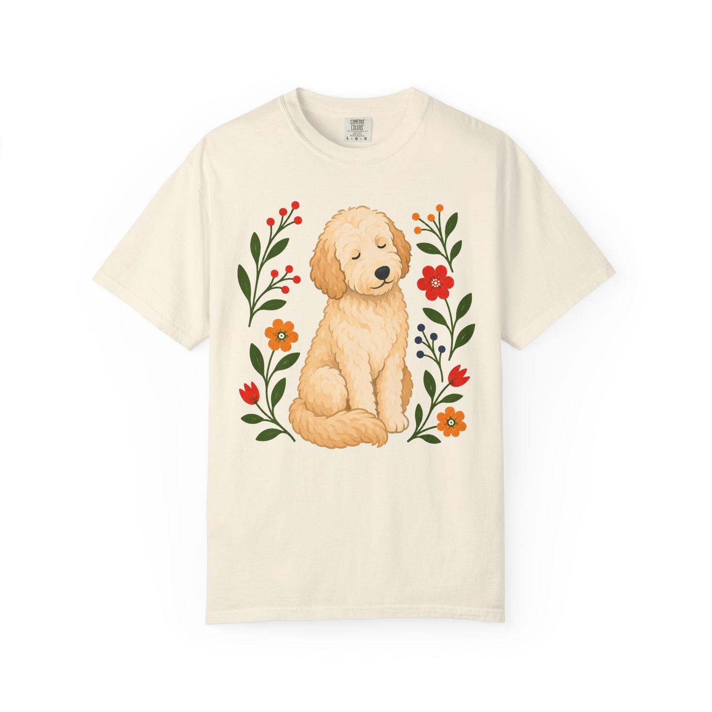 Wildflower Daydreaming Labradoodle T-Shirt