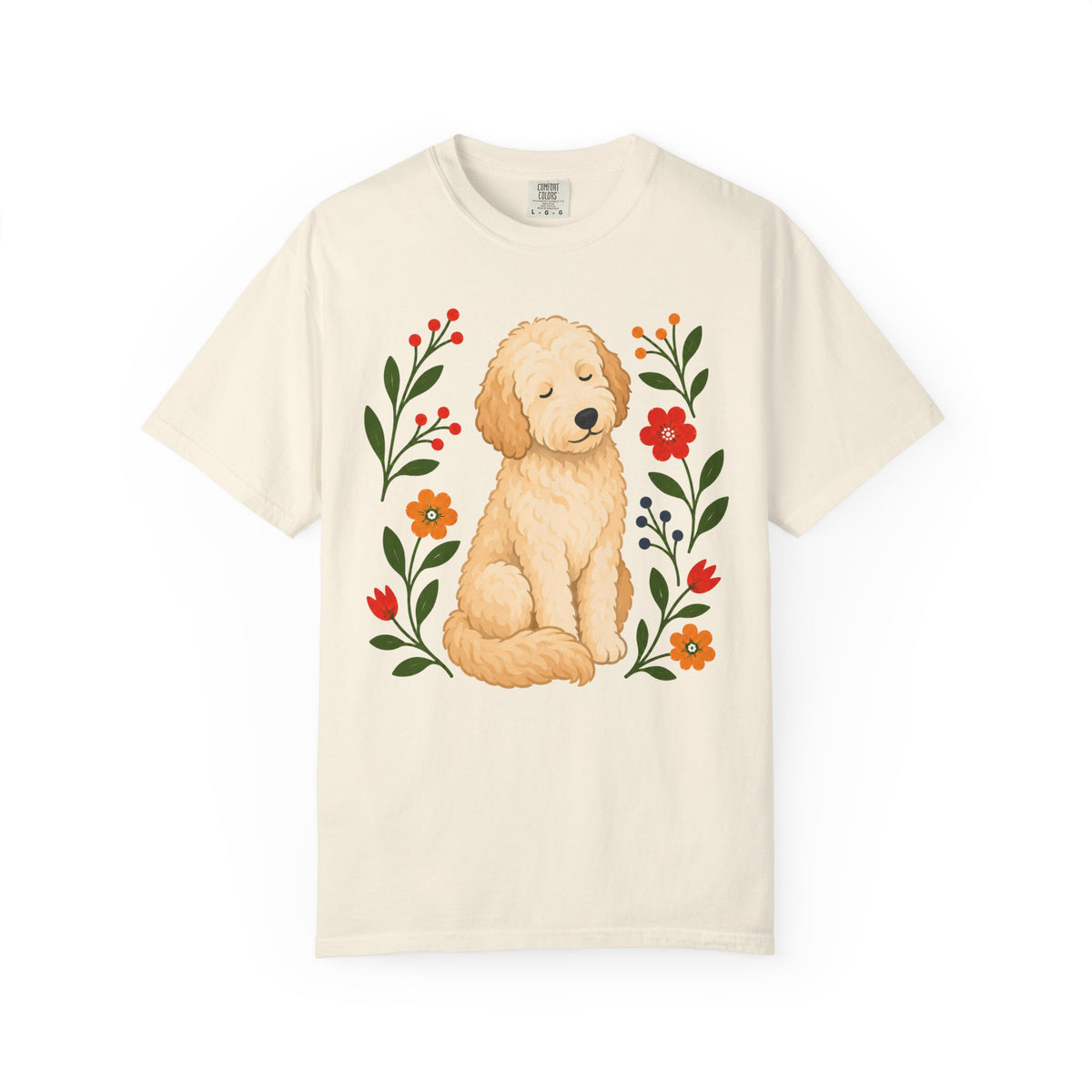 Wildflower Daydreaming Labradoodle T-Shirt