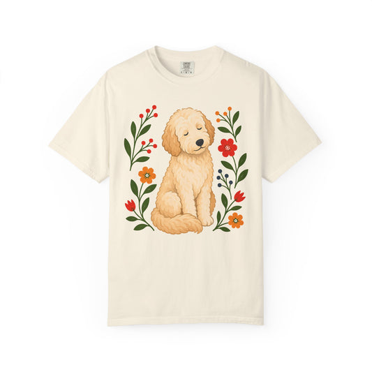Wildflower Daydreaming Labradoodle T-Shirt