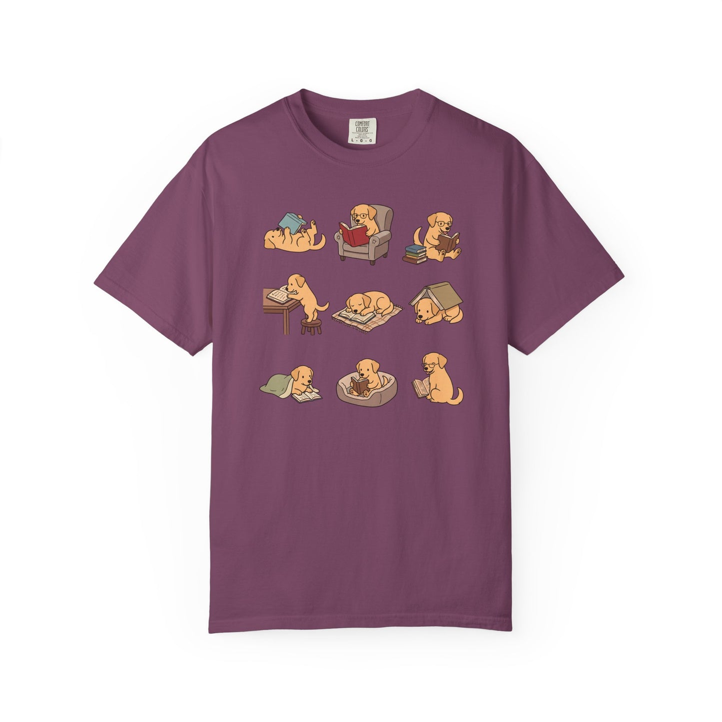 Labrador Retriever Book Club T-Shirt in Berry from When Dogs Fly