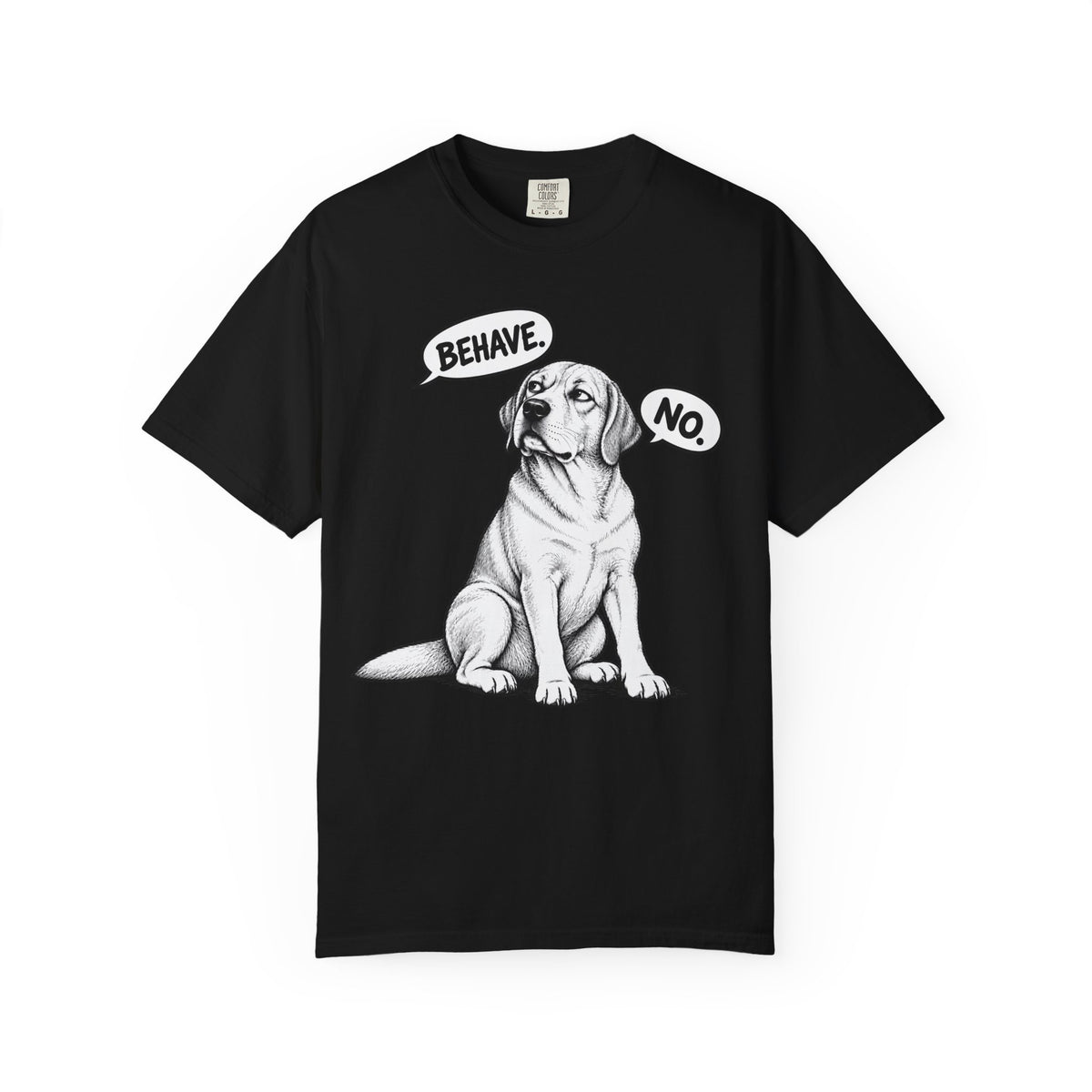 Respectfully, No. Labrador Retriever T-Shirt from When Dogs Fly