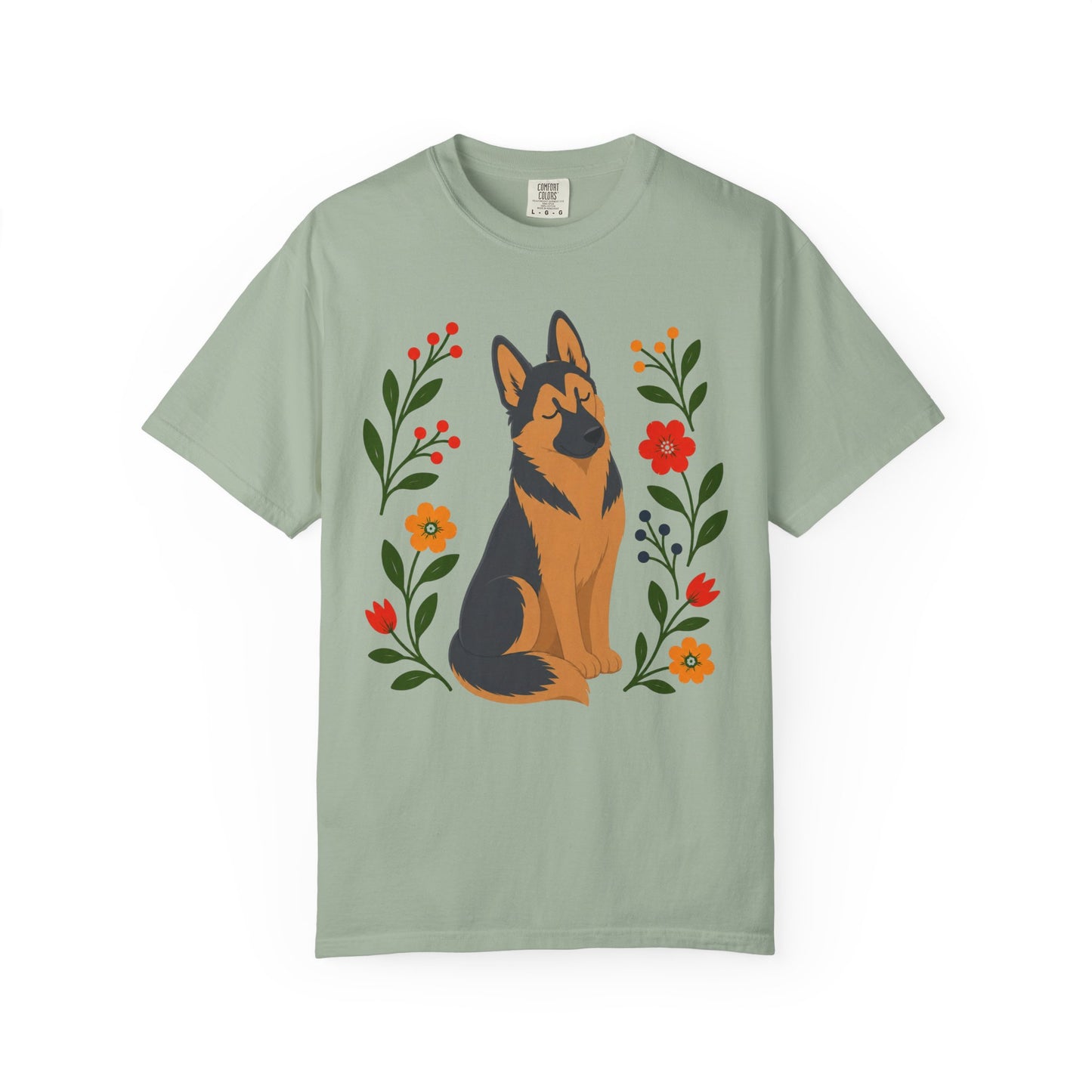 Wildflower Daydreaming German Shepherd T-Shirt