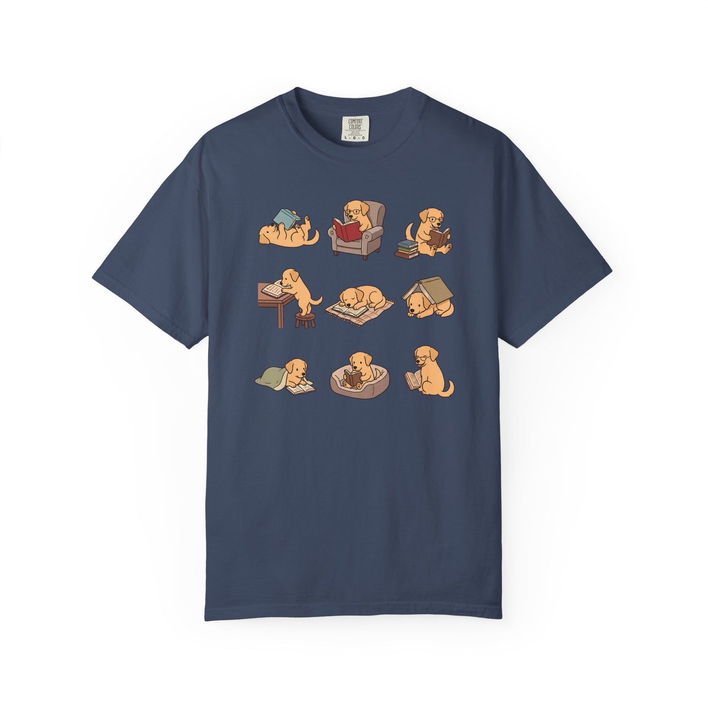 Labrador Retriever Book Club T-Shirt in Midnight from When Dogs Fly