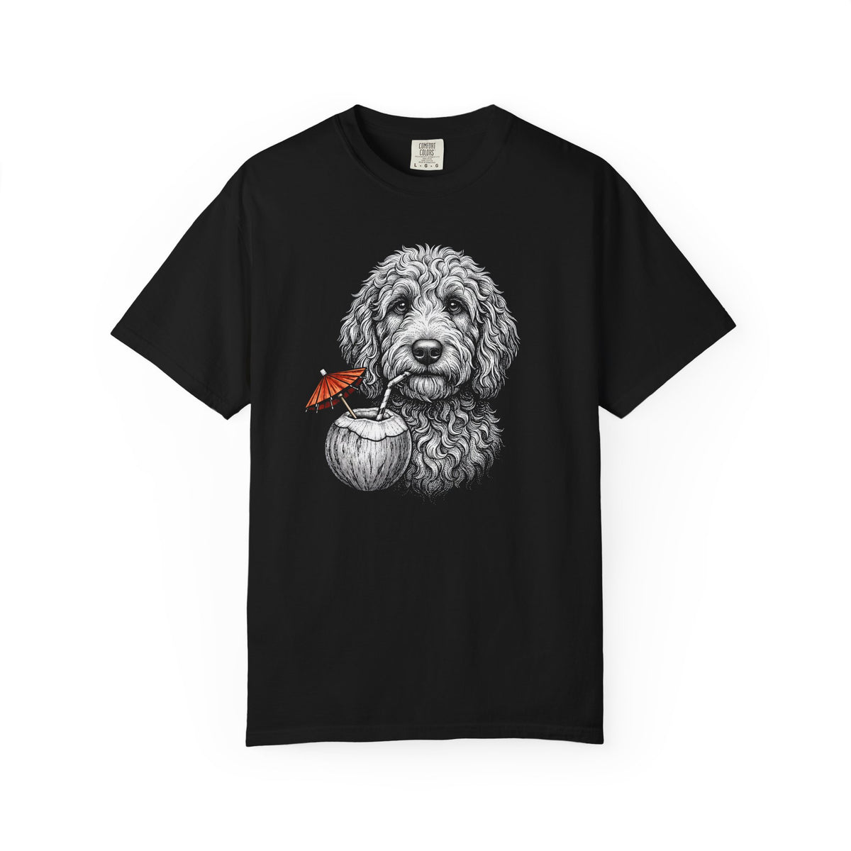 Island Time Doodle T-Shirt in Black from When Dogs Fly