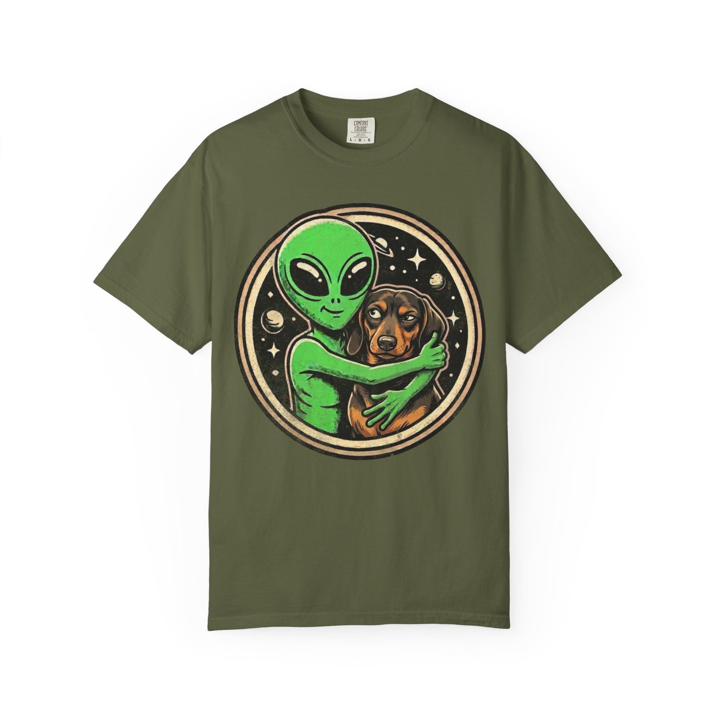 Every Alien Needs a Dachshund T-Shirt in Hemp from When Dogs Fly
