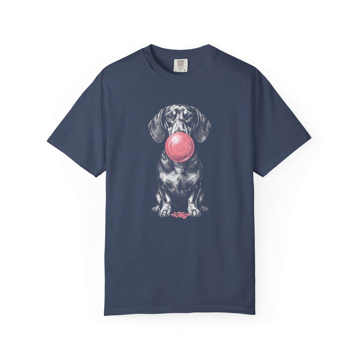 Bubblegum Dachshund T-Shirt in Midnight from When Dogs Fly