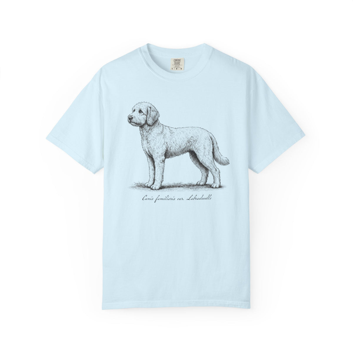 Naturalist’s Notes Labradoodle T-Shirt in Chambray from When Dogs Fly