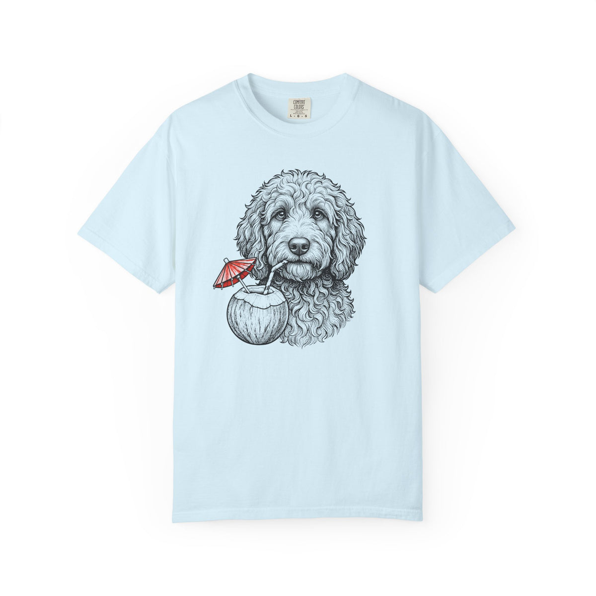 Island Time Doodle T-Shirt in Chambray from When Dogs Fly