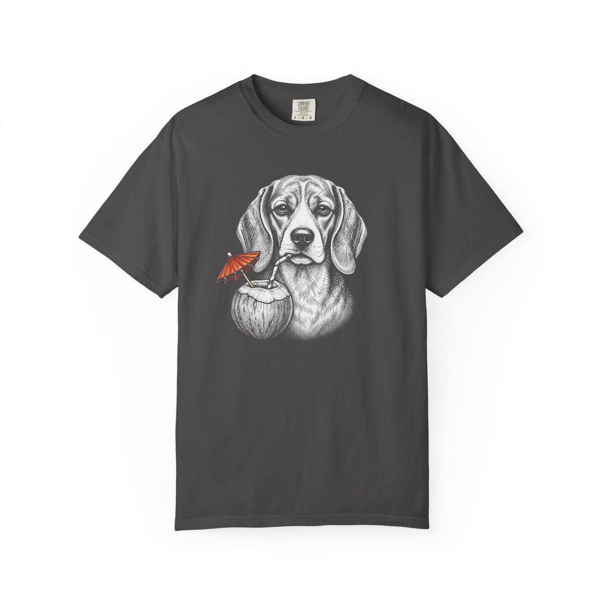 Island Time Beagle T-Shirt in Graphite from When Dogs Fly