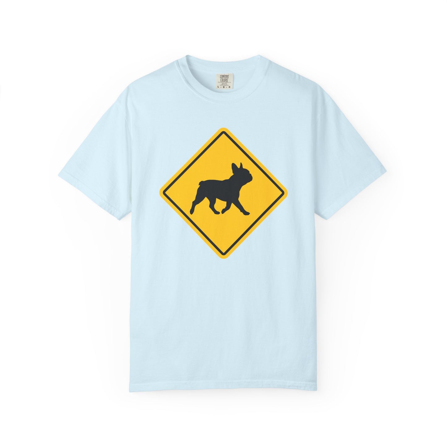 French Bulldog Dog Crossing T-Shirt in Chambray from When Dogs Fly
