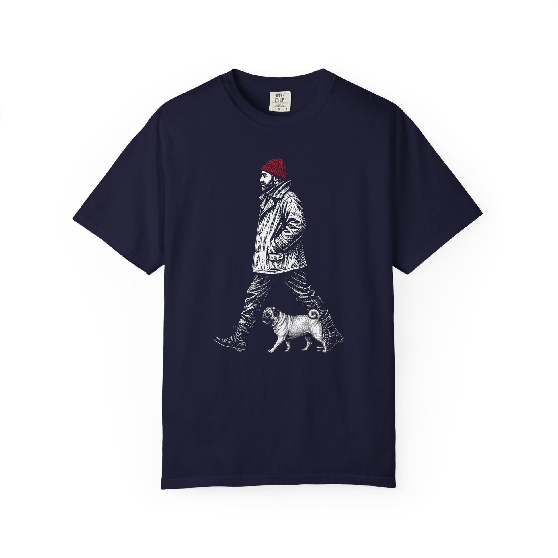 Good Company Vintage Pug T-Shirt in True Navy from When Dogs Fly