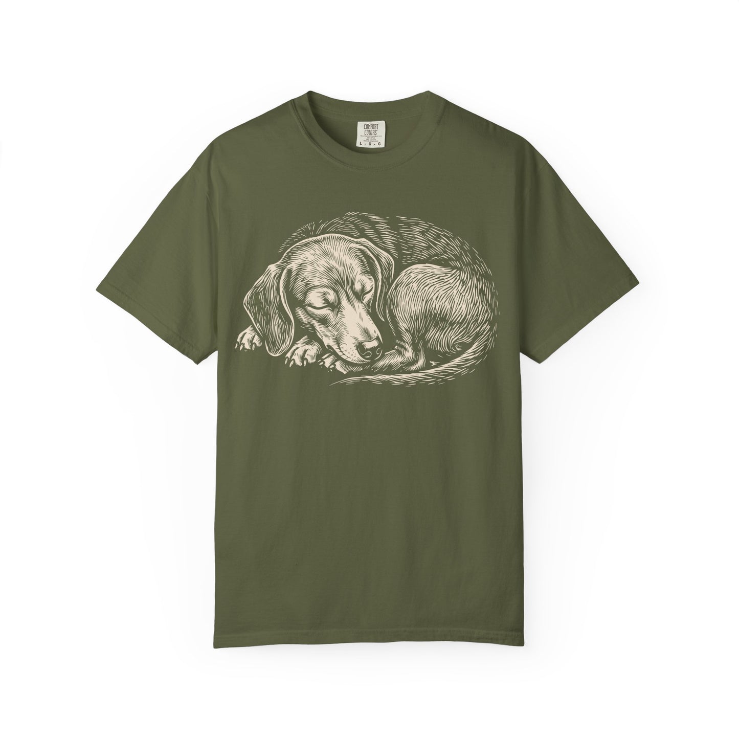 Cozy Nap Time Dachshund T-Shirt from When Dogs Fly