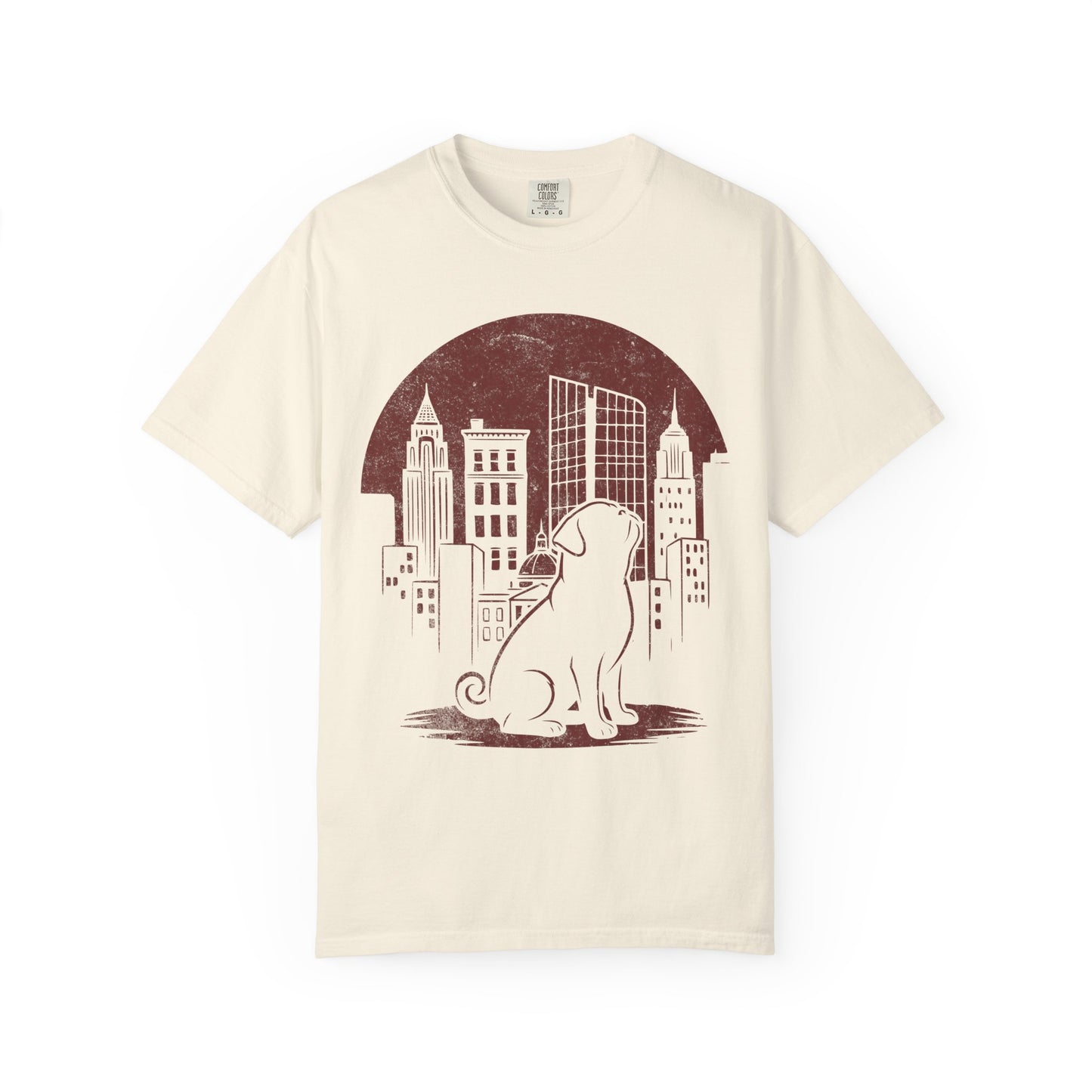 Big City Pug T-Shirt in Ivory from When Dogs Fly