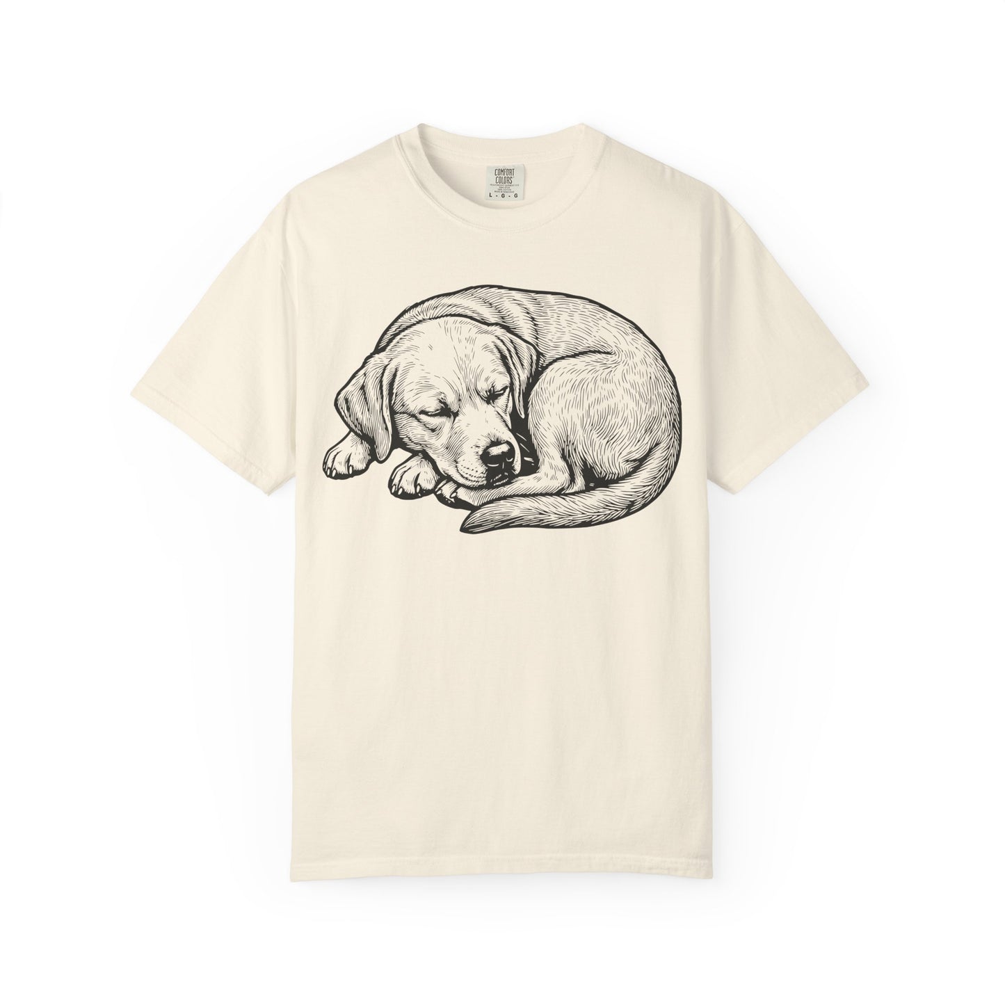 Cozy Nap Time Labrador Retriever T-Shirt in Ivory from When Dogs Fly
