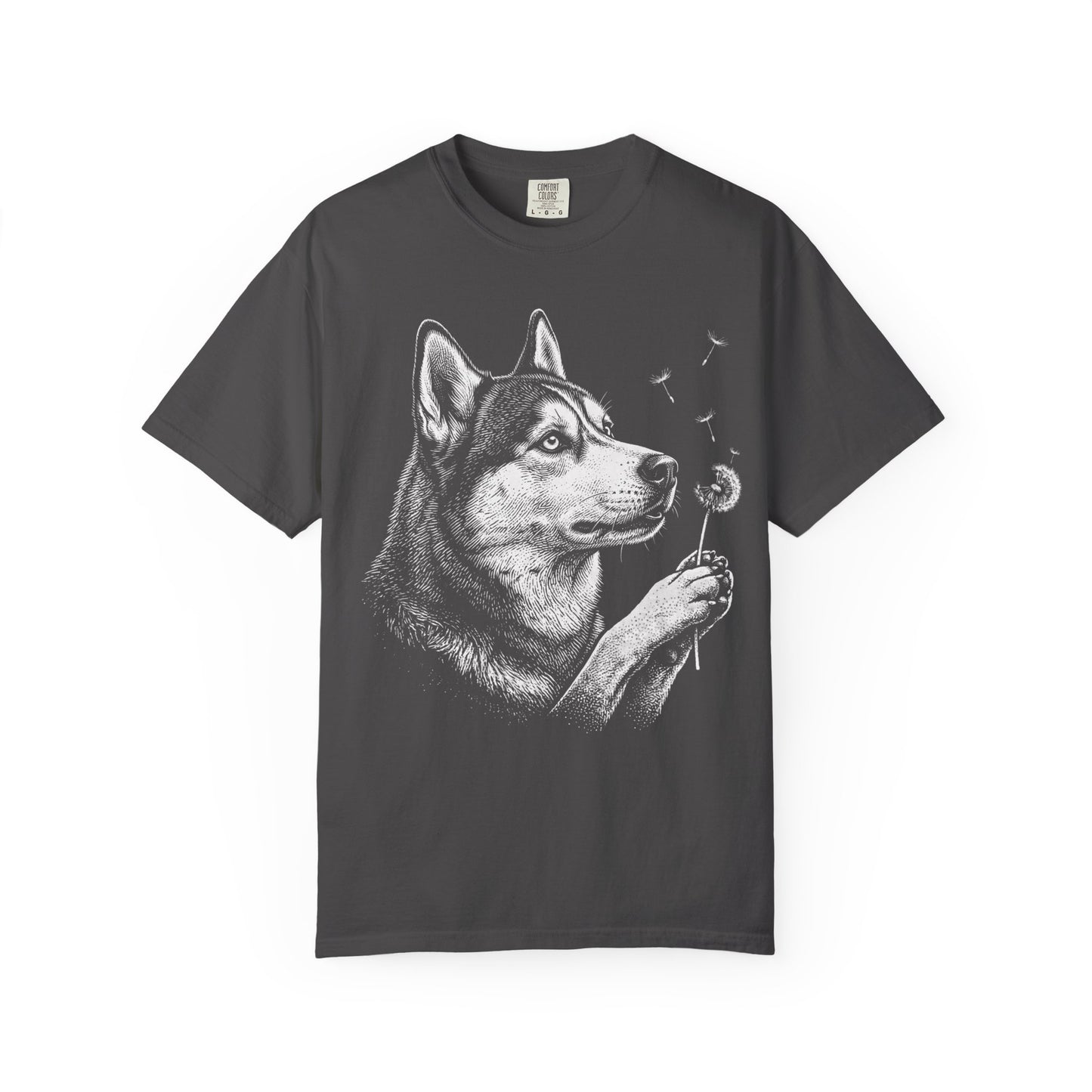 Siberian Husky Dandelion Seeds T-Shirt
