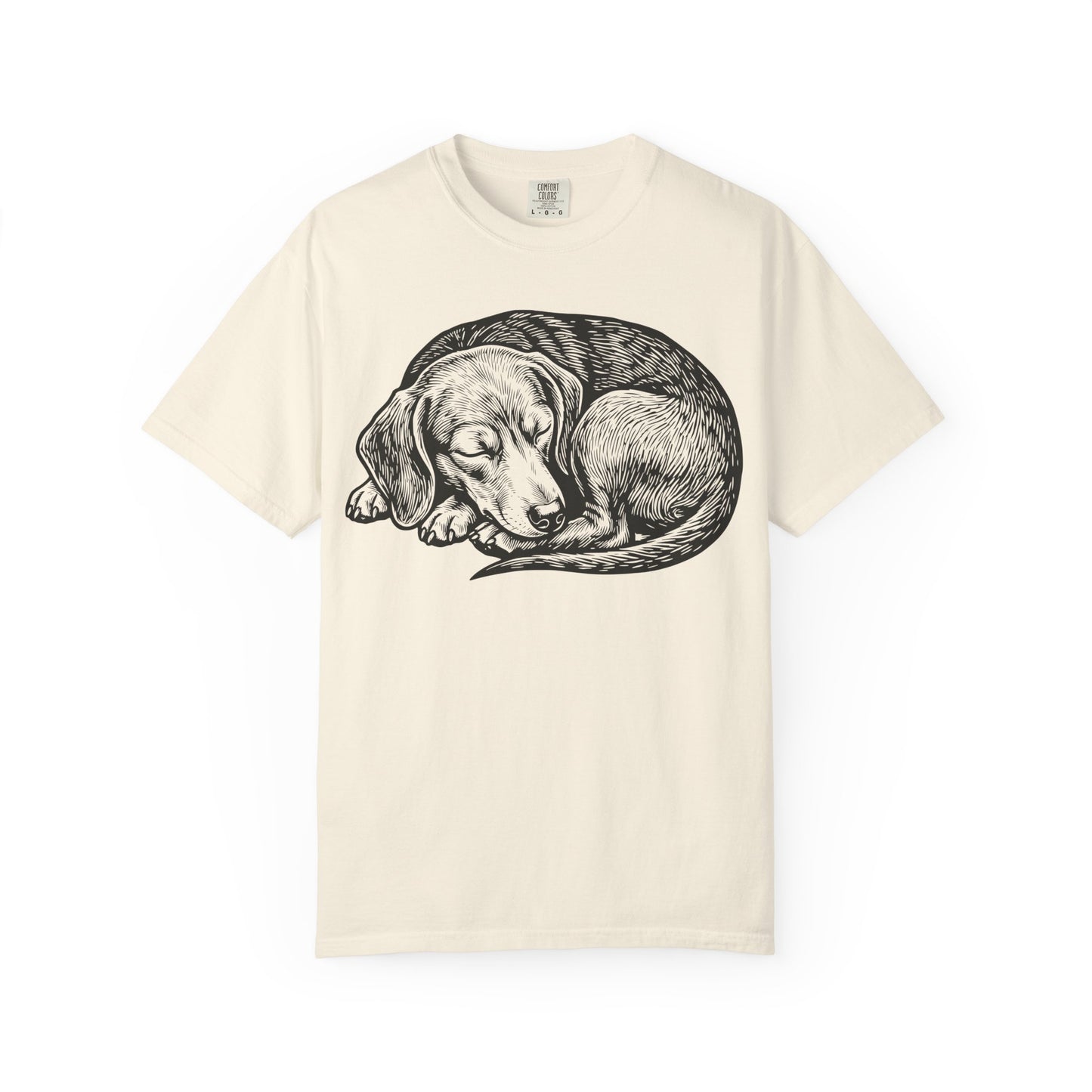 Cozy Nap Time Dachshund T-Shirt from When Dogs Fly
