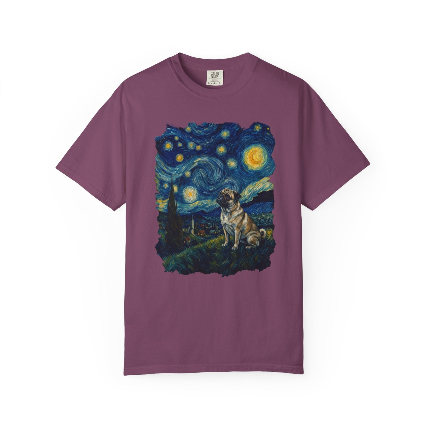 Starry Night Pug T-Shirt