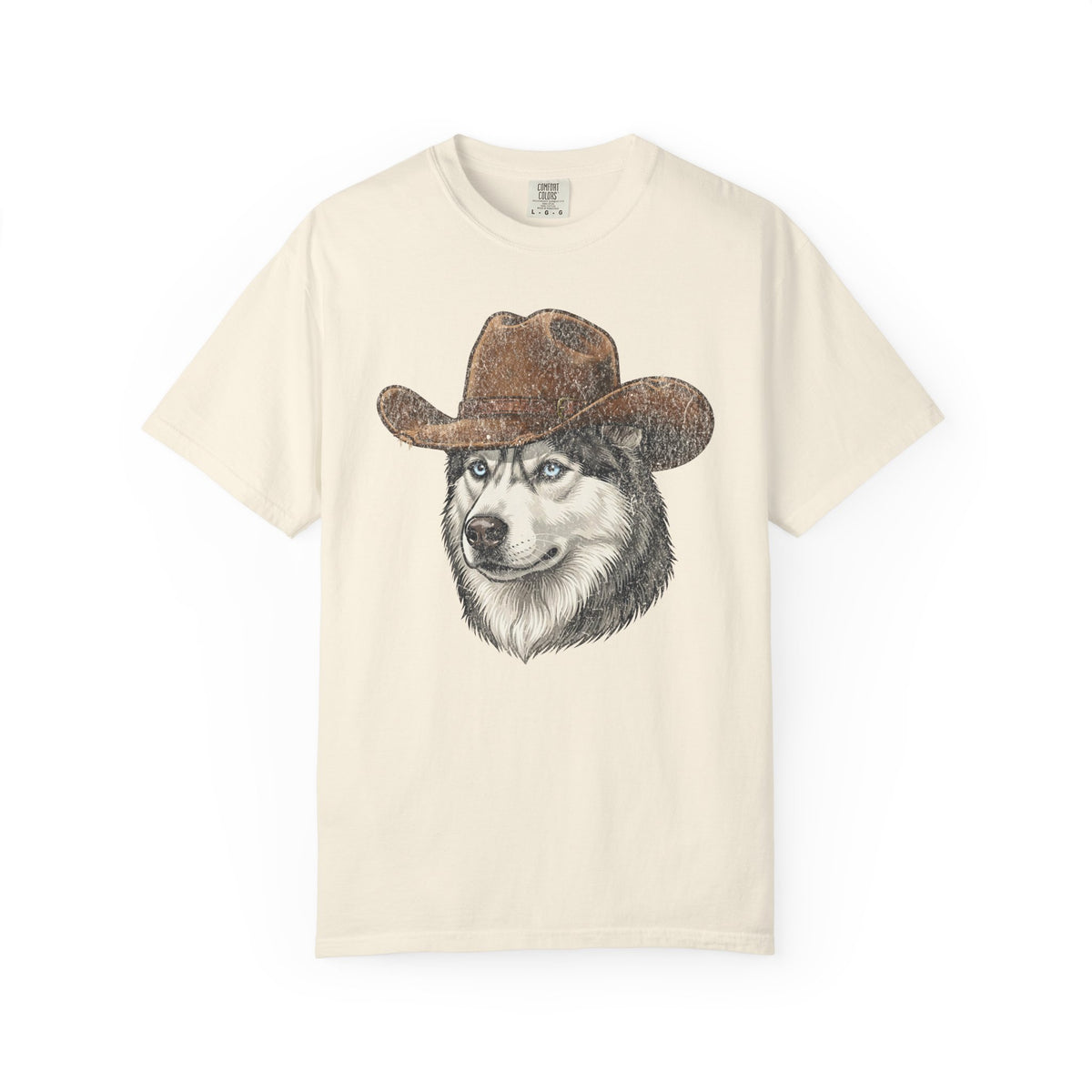 Howdy Siberian Husky T-Shirt in Ivory from When Dogs Fly