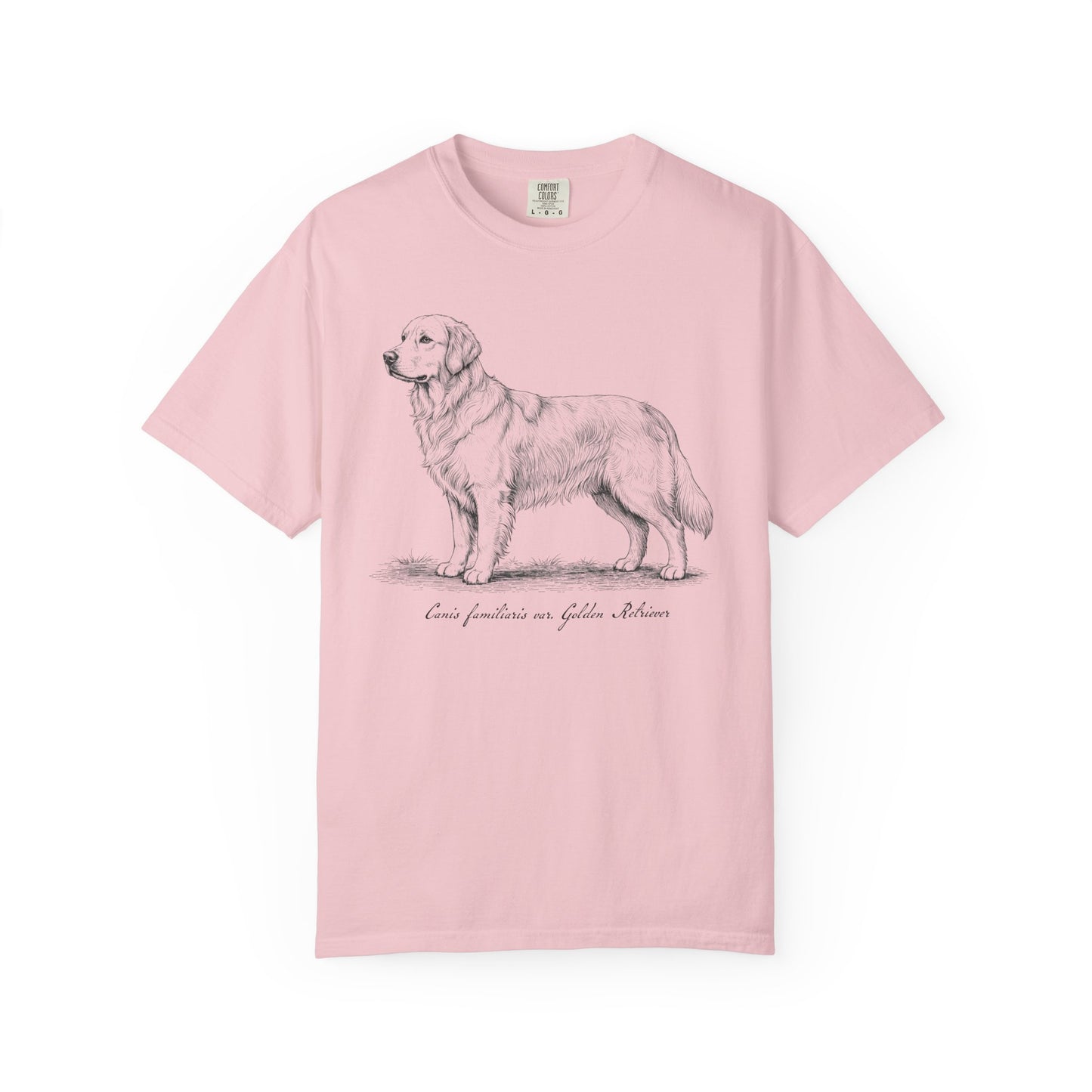 Naturalist’s Notes Golden Retriever T-Shirt in Blossom from When Dogs Fly
