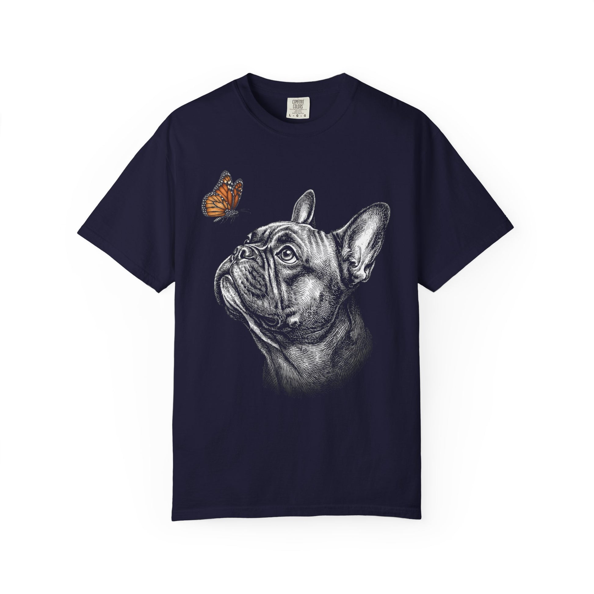 Hello Butterfly French Bulldog T-Shirt from When Dogs Fly