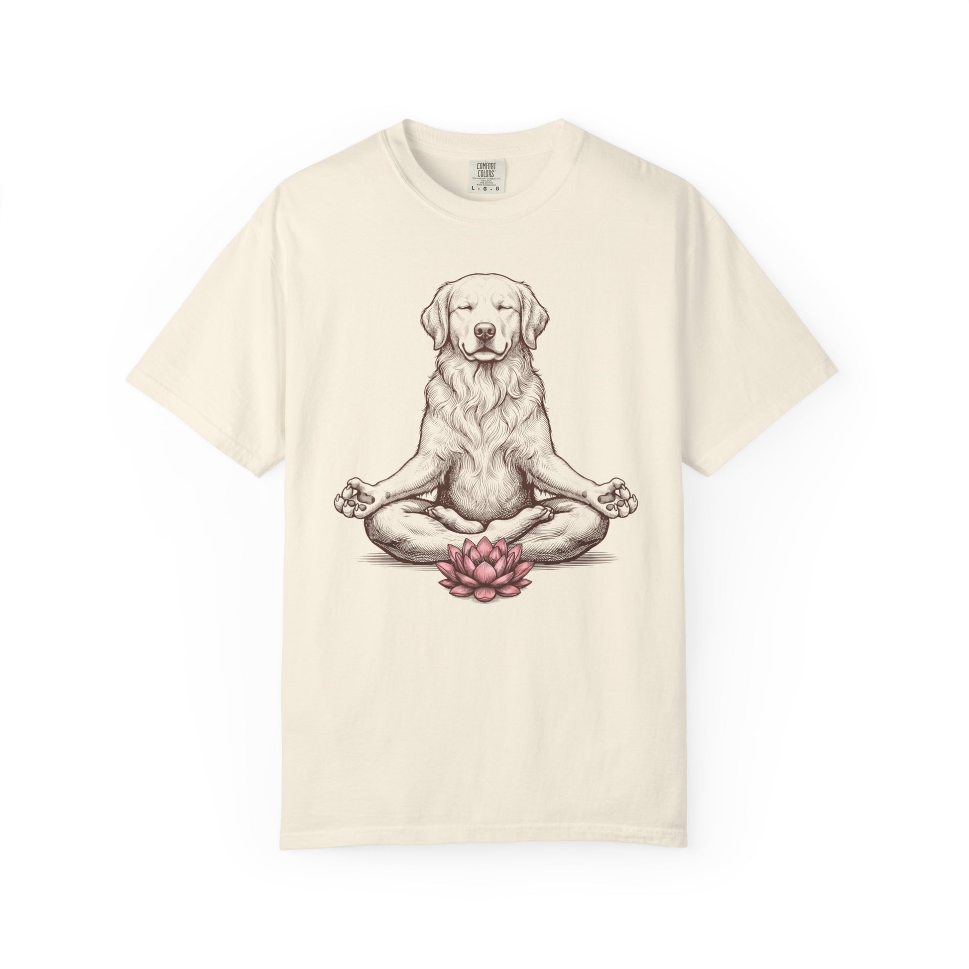 Golden Retriever State of Mind T-Shirt in Ivory from When Dogs Fly