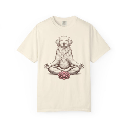 Golden Retriever State of Mind T-Shirt in Ivory from When Dogs Fly