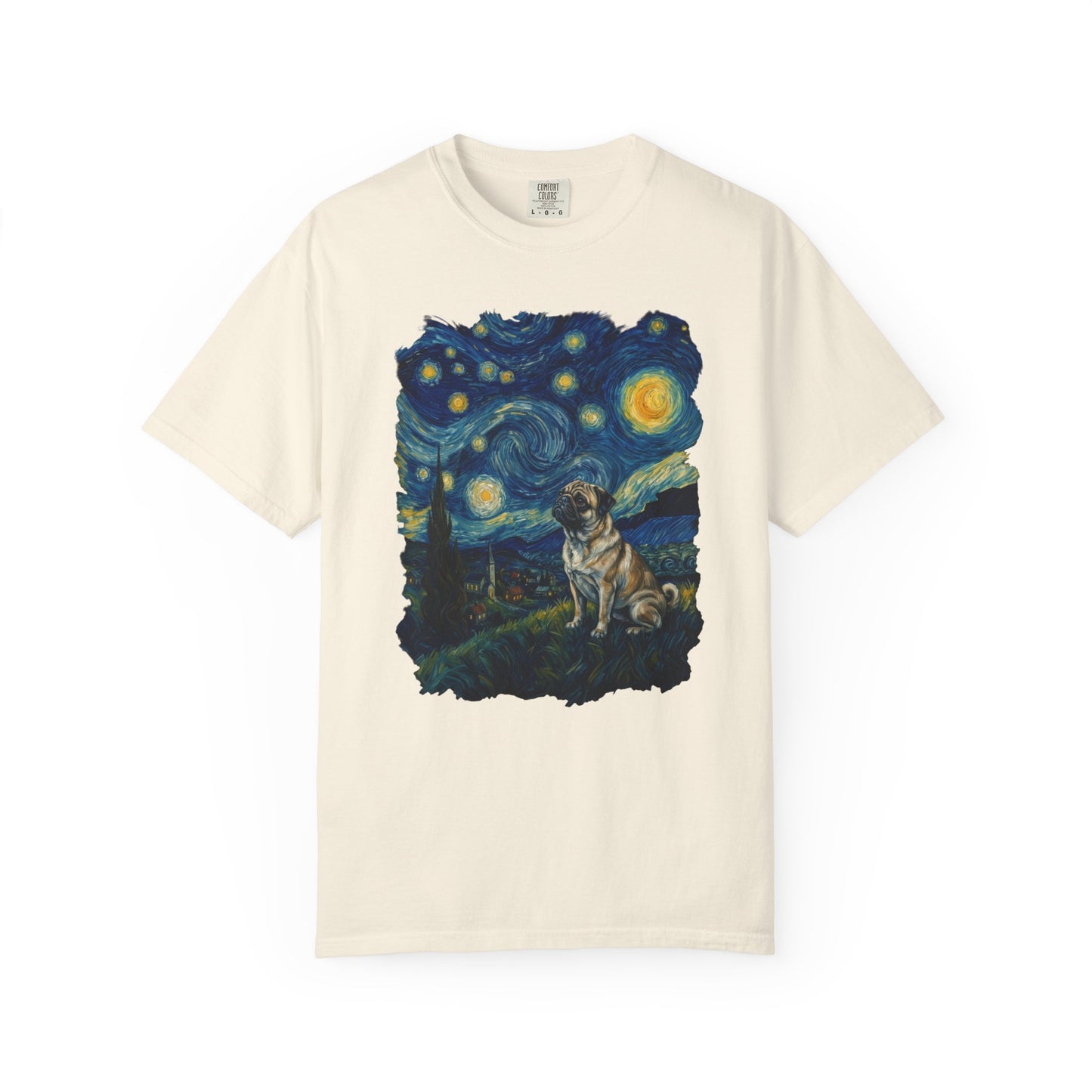 Starry Night Pug T-Shirt