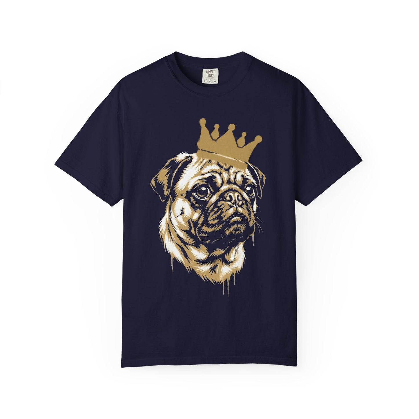 Long Live the Pug T-Shirt in True Navy from When Dogs Fly