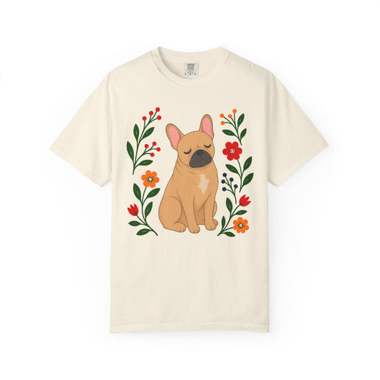 Wildflower Daydreaming French Bulldog T-Shirt