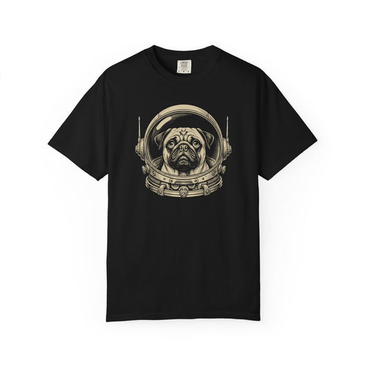 Astronaut Pug T-Shirt in Black from When Dogs Fly