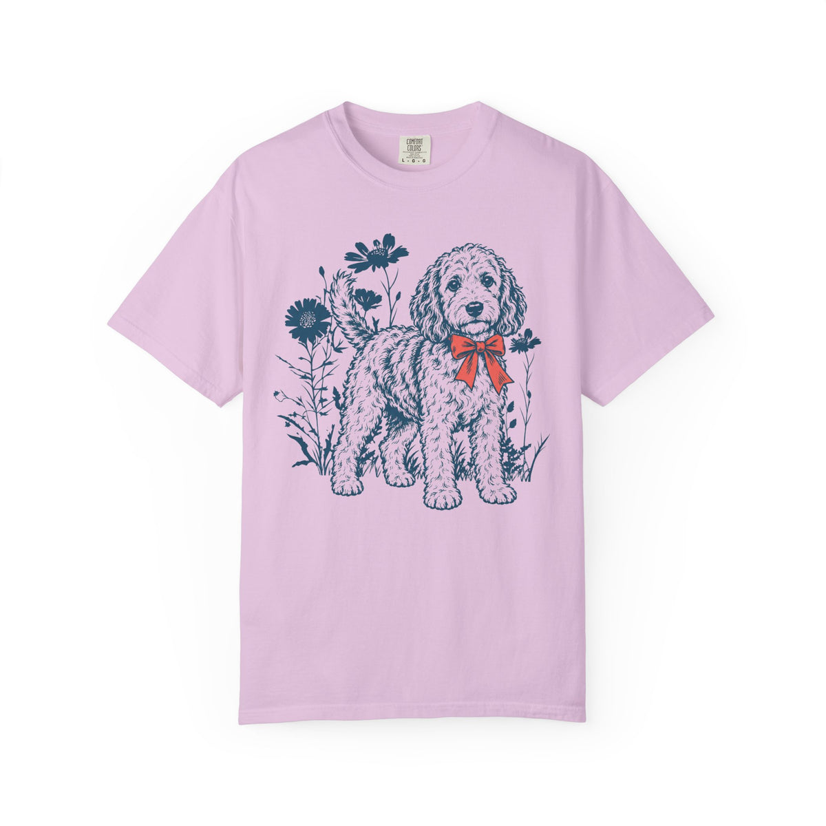 Dogs in Bloom Doodle T-Shirt in Orchid from When Dogs Fly