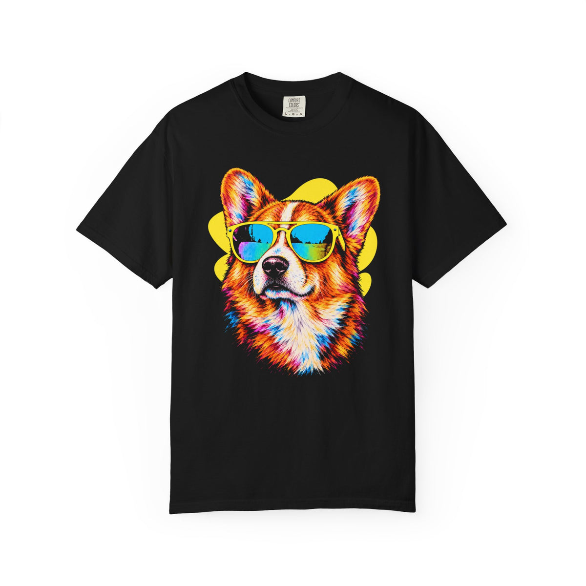 Pawsitively Stylish Corgi T-Shirt in Black from When Dogs Fly