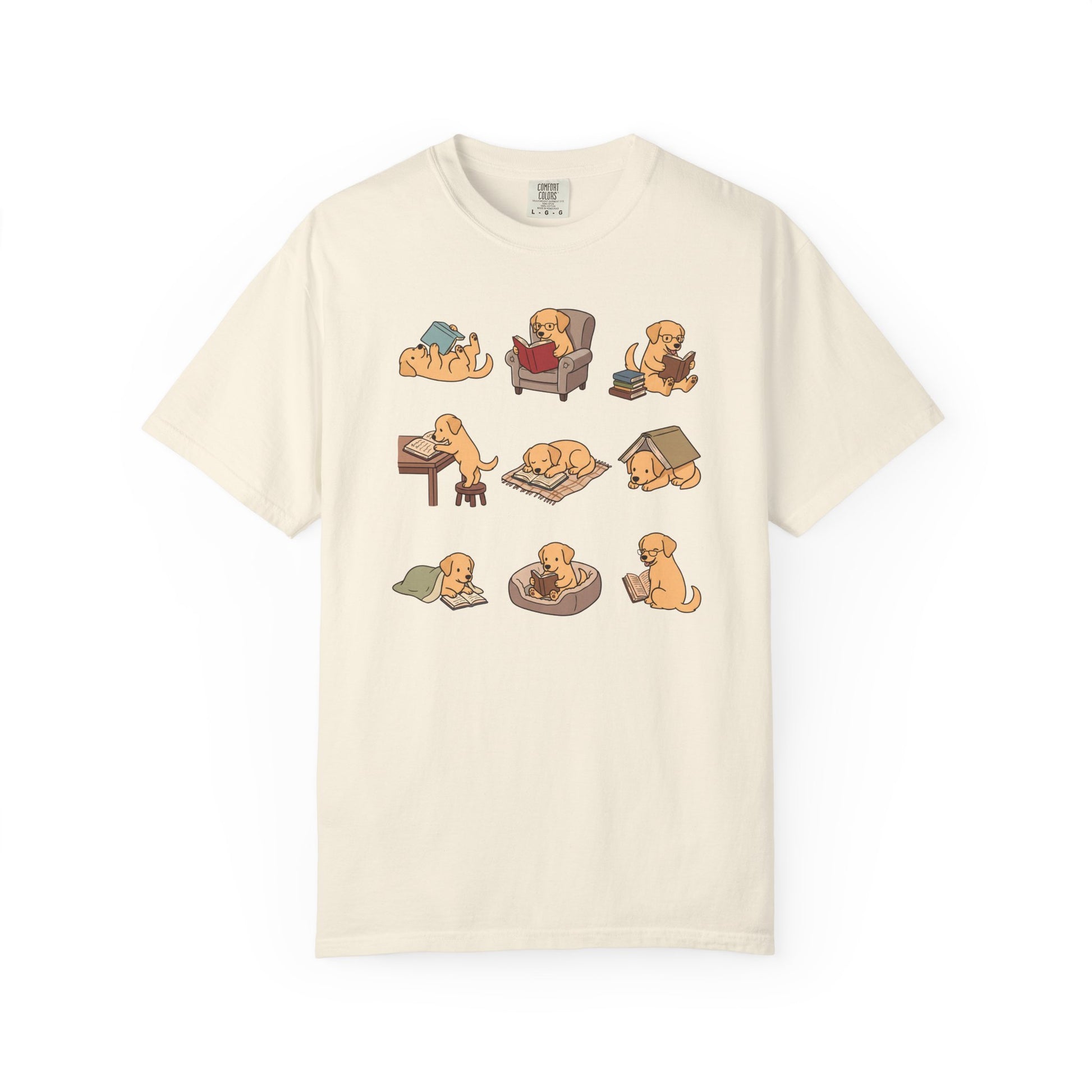 Labrador Retriever Book Club T-Shirt in Ivory from When Dogs Fly