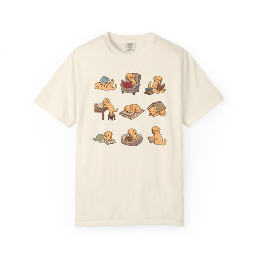 Labrador Retriever Book Club T-Shirt in Ivory from When Dogs Fly