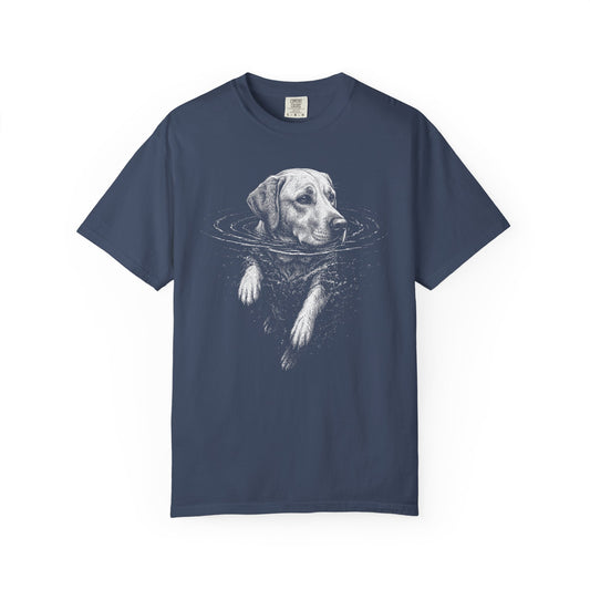 Labrador Retriever Dog Paddle T-Shirt in Midnight from When Dogs Fly