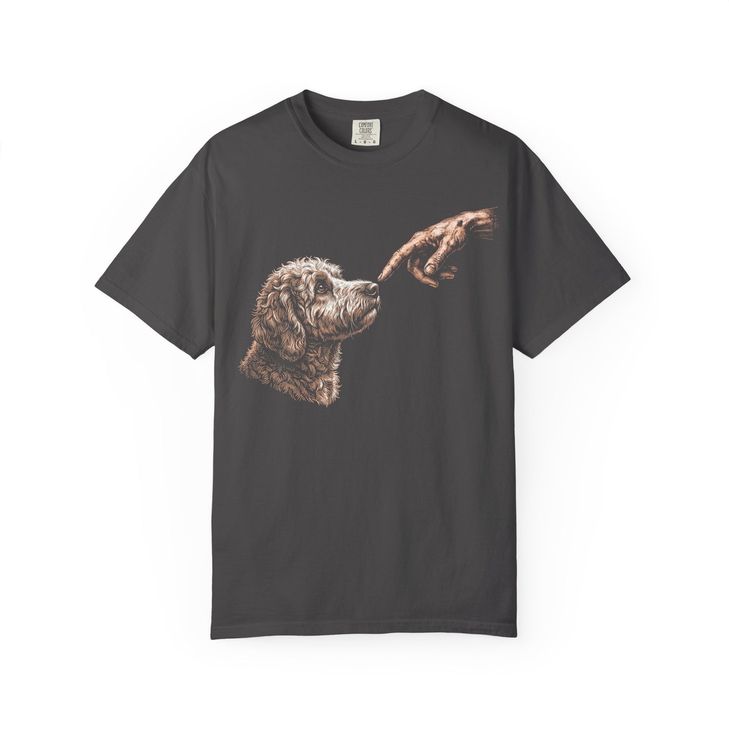 The Big Boop Labradoodle T-Shirt in Graphite from When Dogs Fly