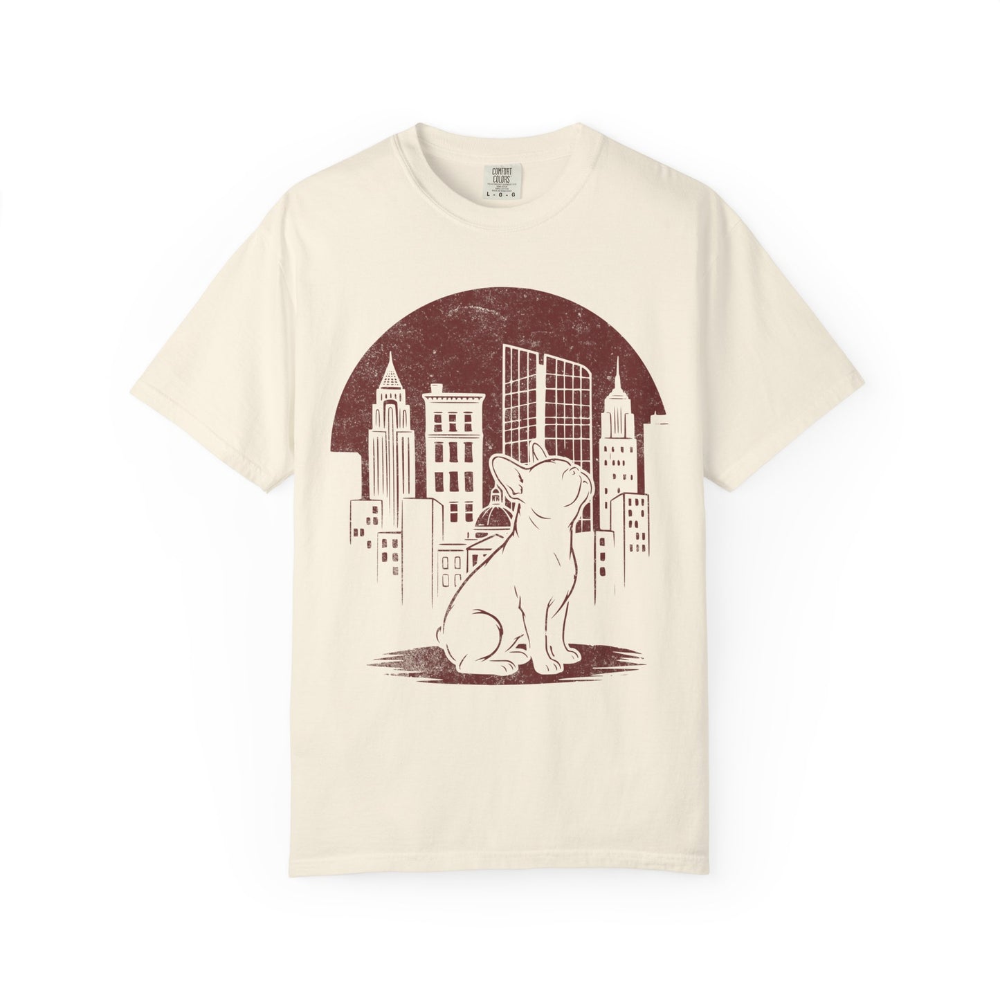 Big City French Bulldog T-Shirt in Ivory from When Dogs Fly