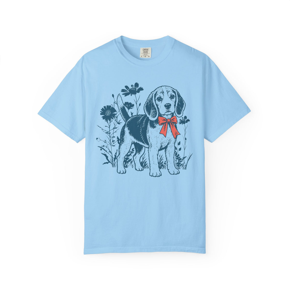 Dogs in Bloom Beagle T-Shirt in Hydrangea from When Dogs Fly