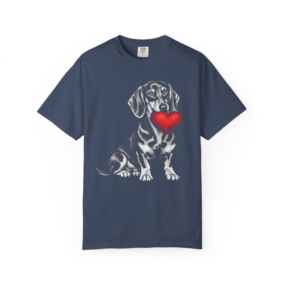 Dachshund Stole My Heart T-Shirt in Midnight from When Dogs Fly