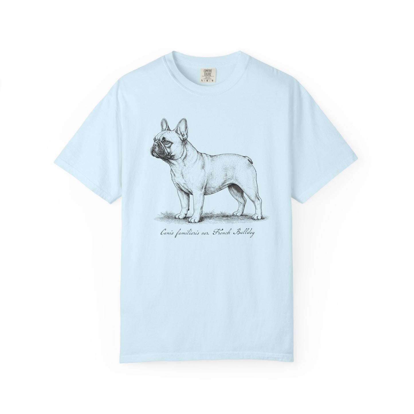Naturalist’s Notes French Bulldog T-Shirt in Chambray from When Dogs Fly