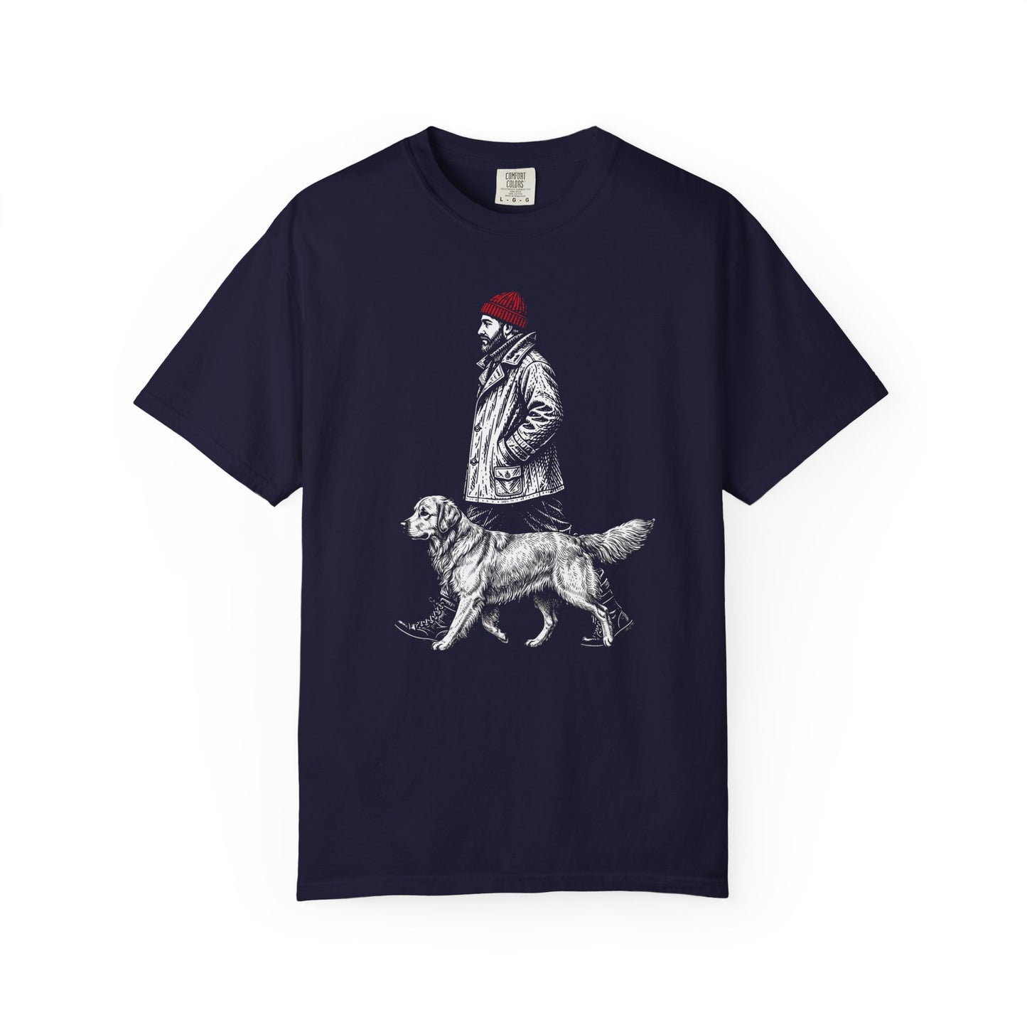 Good Company Vintage Golden Retriever T-Shirt in True Navy from When Dogs Fly
