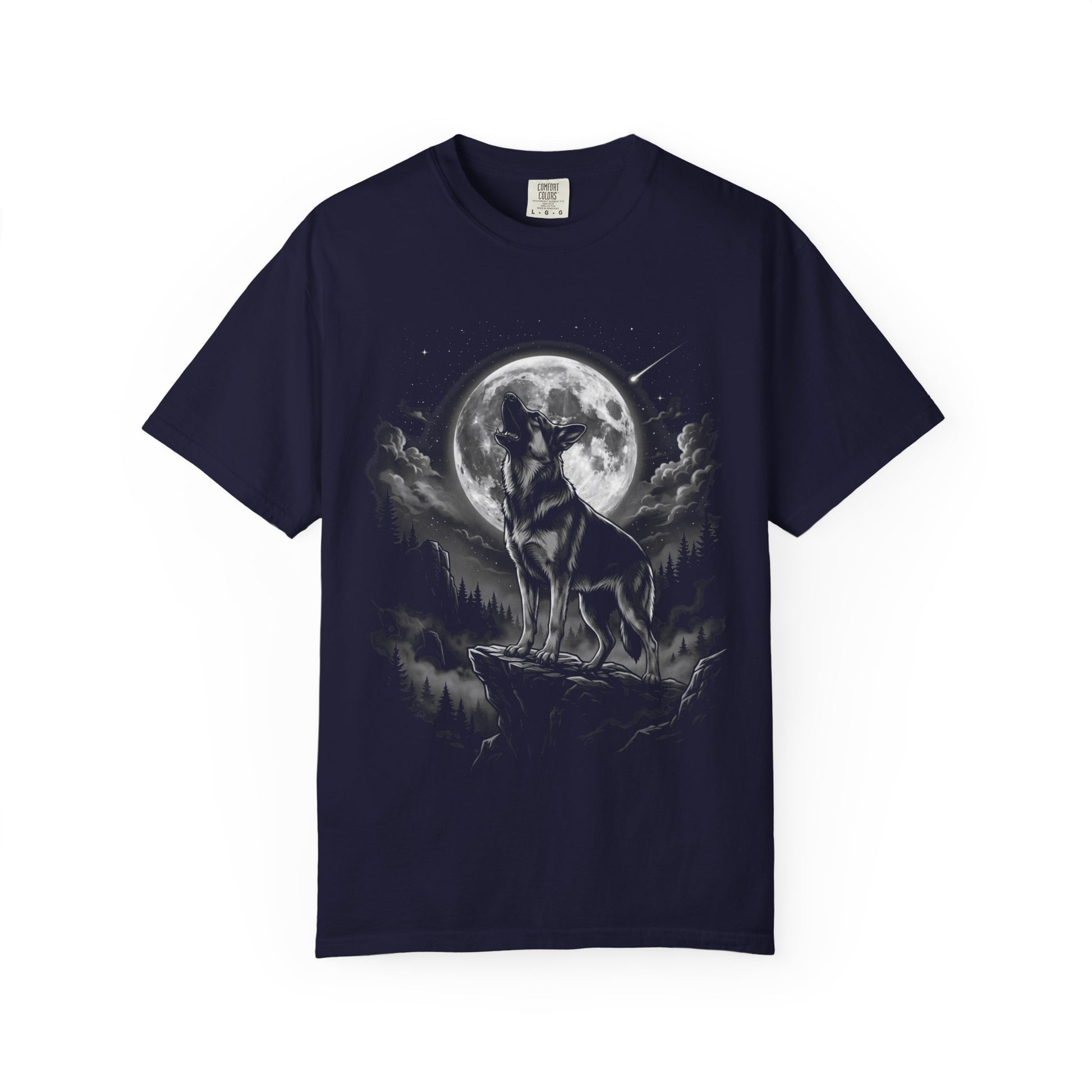 Born to Howl German Shepherd T-Shirt in True Navy from When Dogs Fly