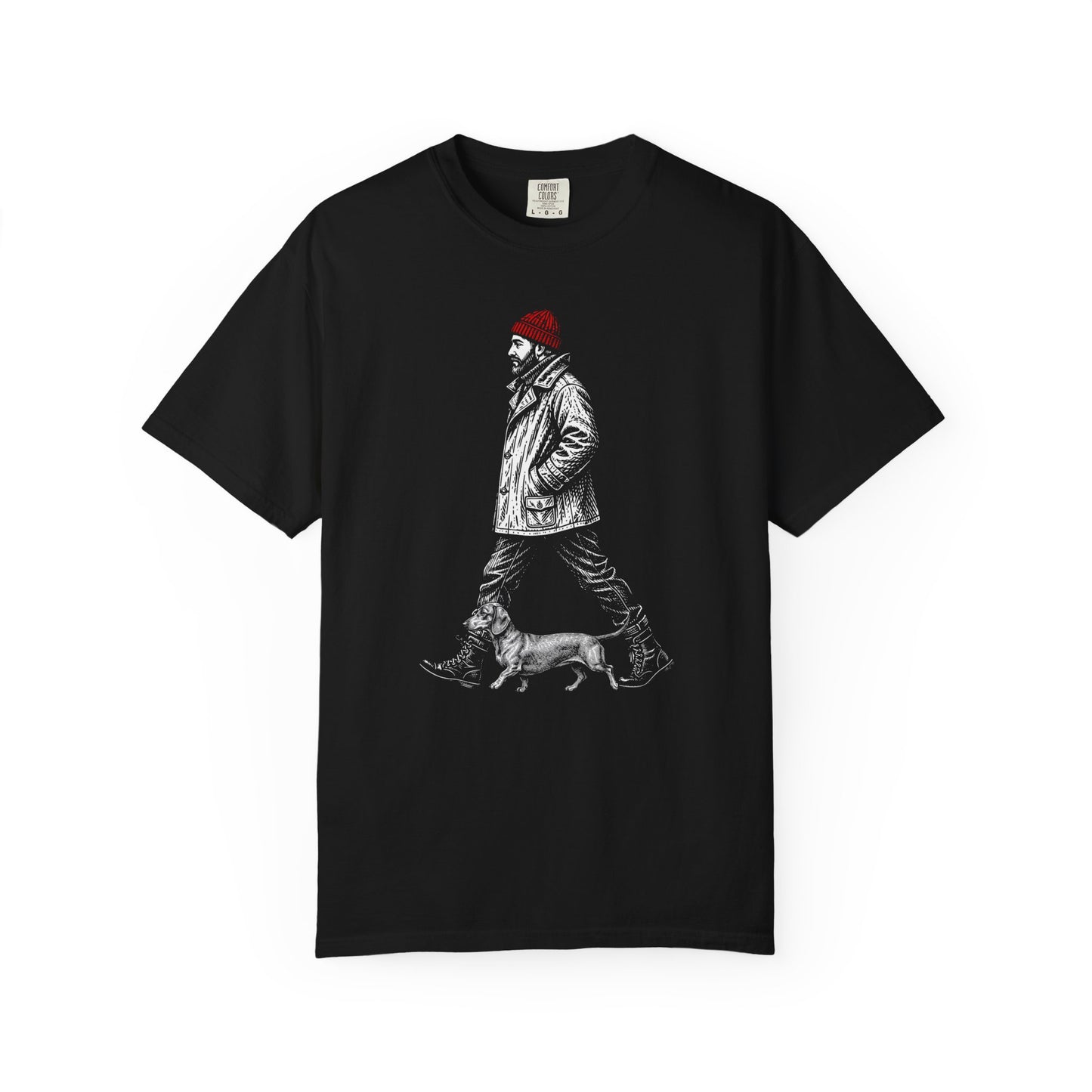Good Company Vintage Dachshund T-Shirt in Black from When Dogs Fly