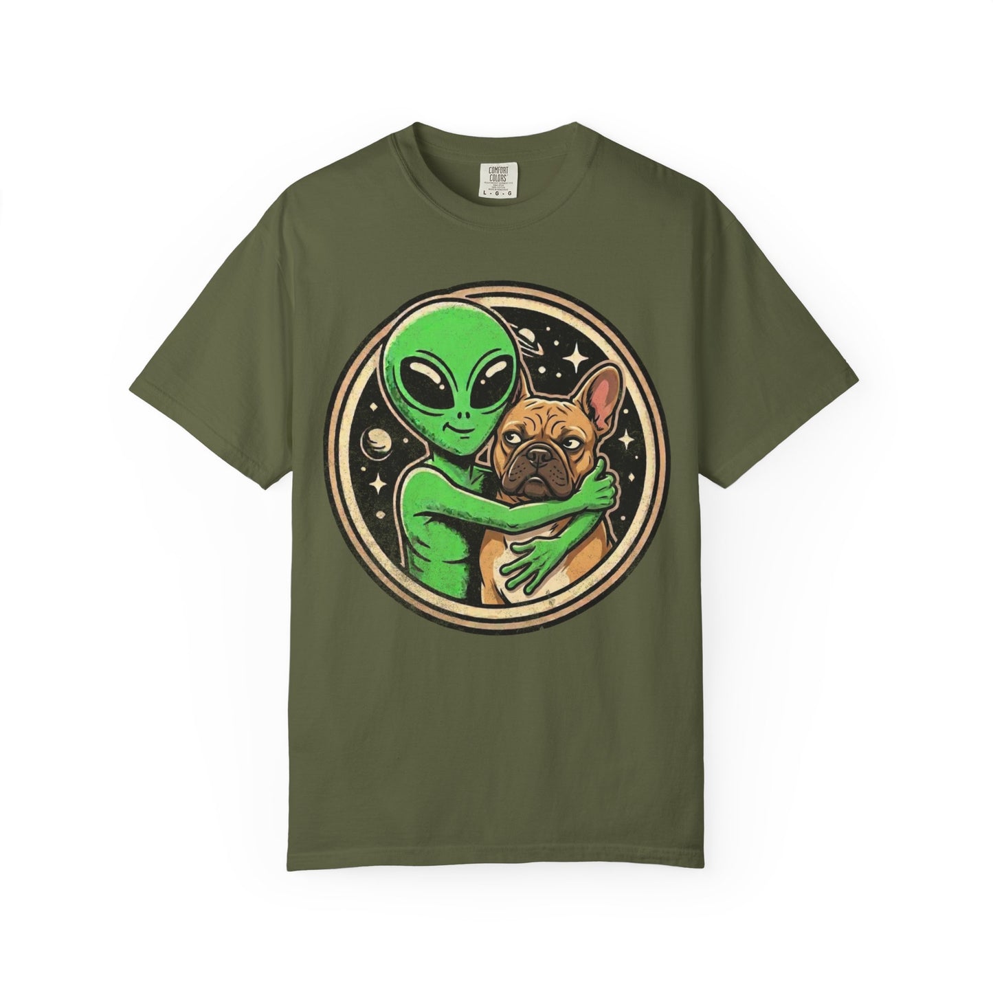 Every Alien Needs a French Bulldog T-Shirt in Hemp from When Dogs Fly