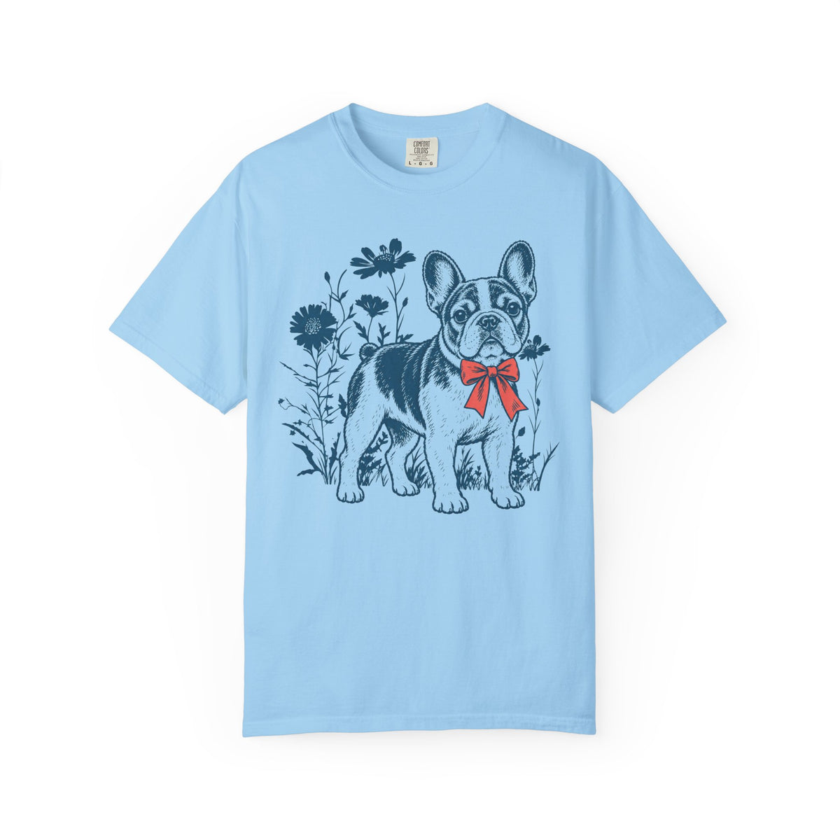 Dogs in Bloom French Bulldog T-Shirt in Hydrangea from When Dogs Fly