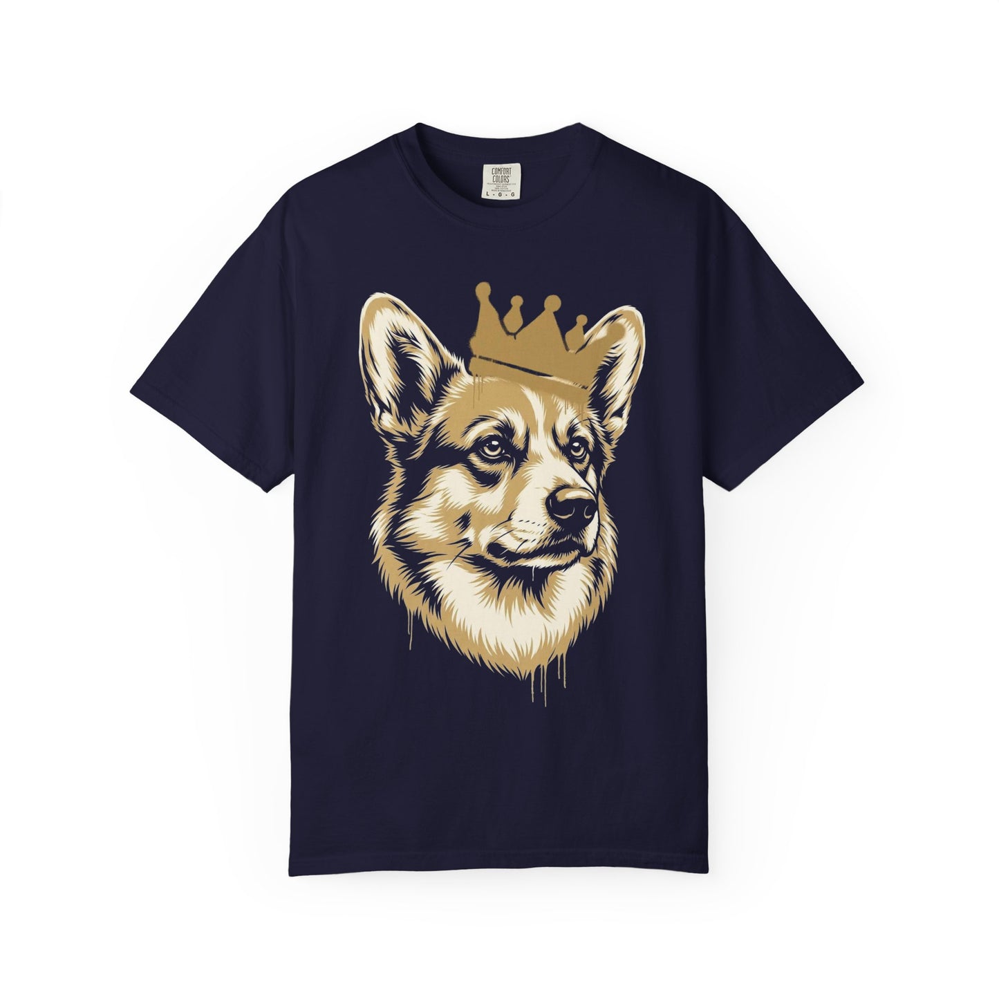 Long Live the Corgi T-Shirt in True Navy from When Dogs Fly