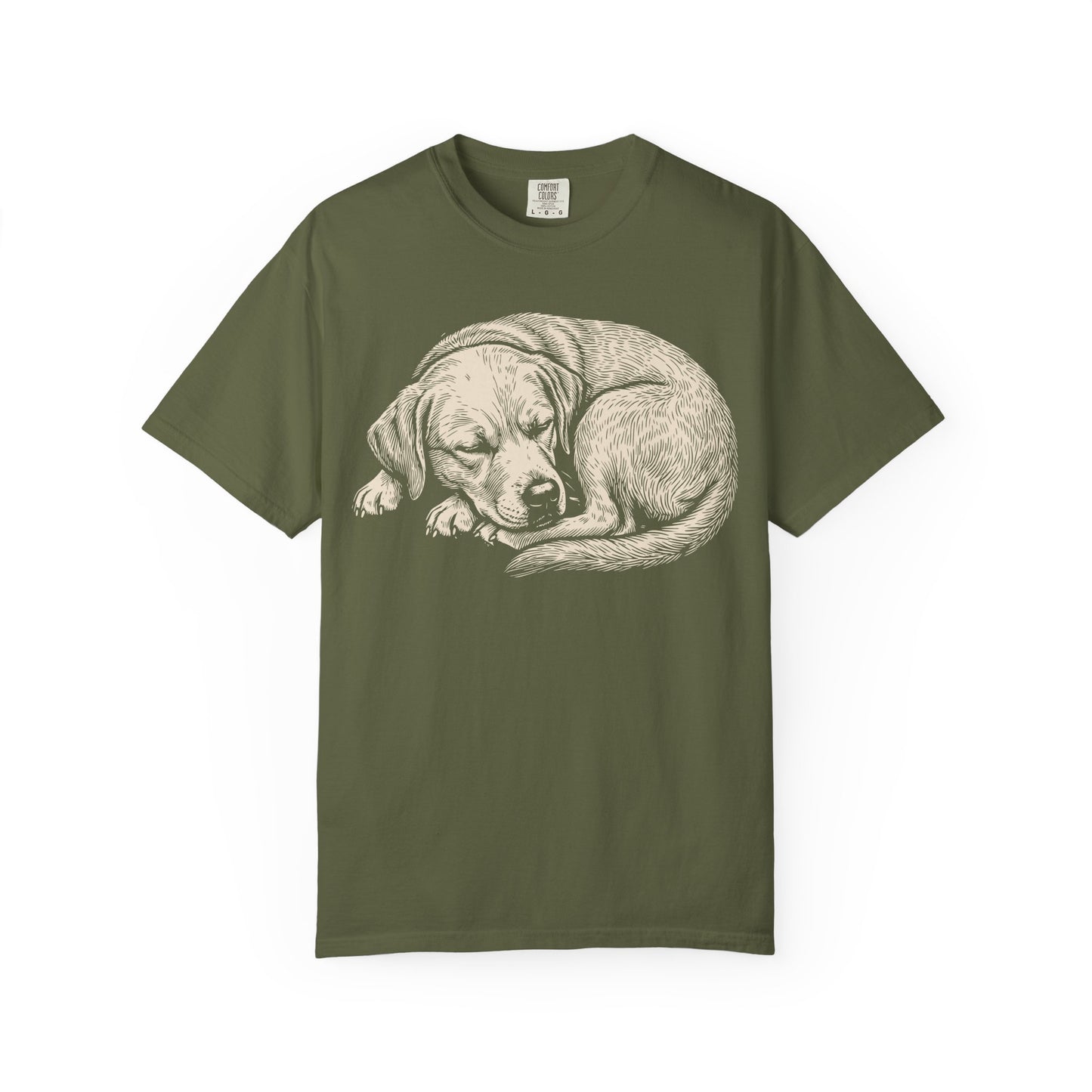 Cozy Nap Time Labrador Retriever T-Shirt in Hemp from When Dogs Fly