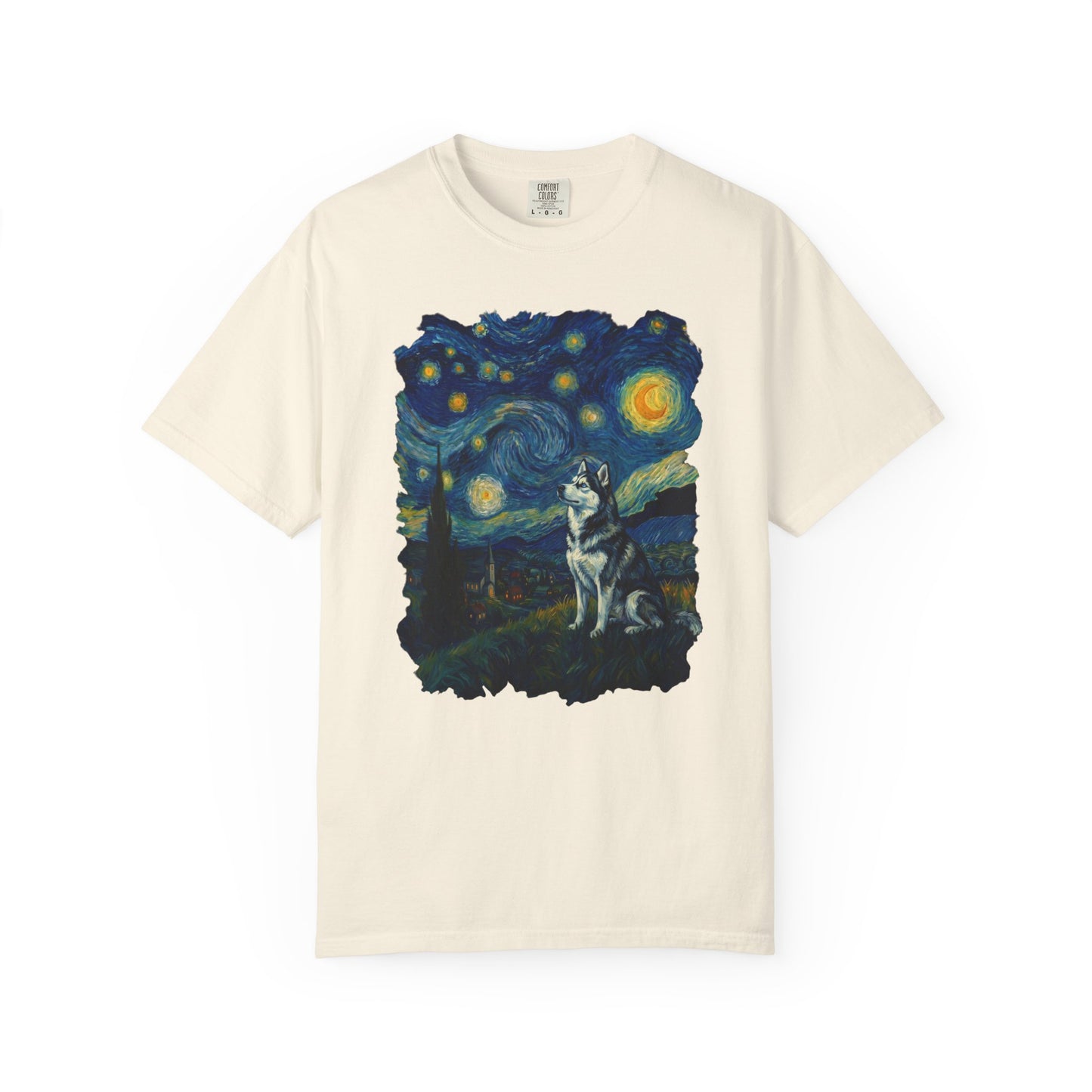 Starry Night Siberian Husky T-Shirt