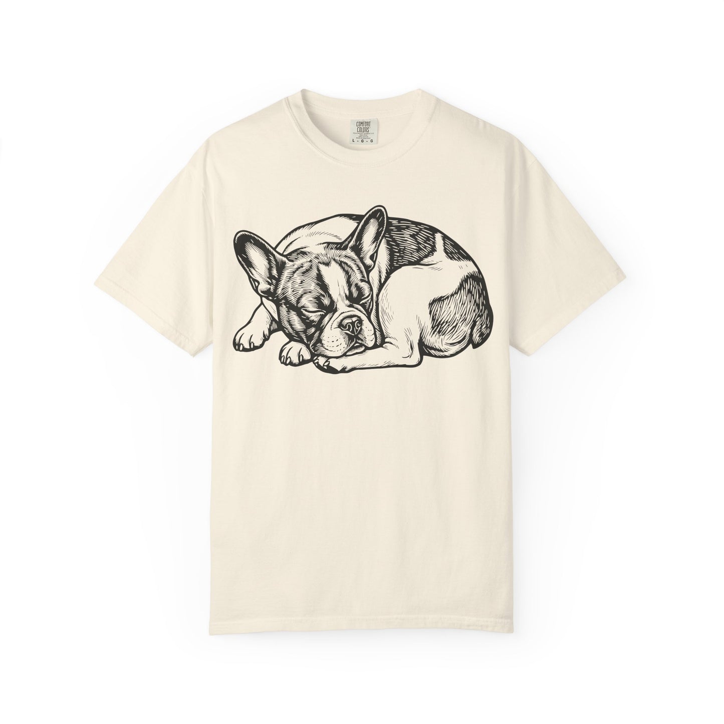Cozy Nap Time French Bulldog T-Shirt in Ivory from When Dogs Fly
