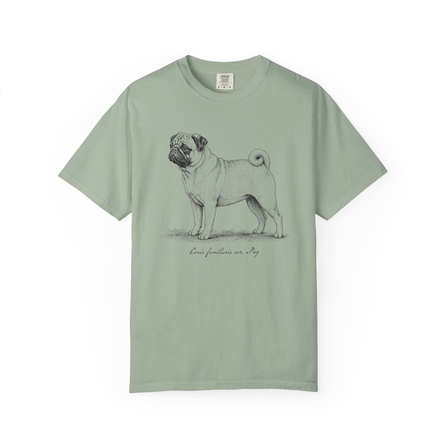 Naturalist’s Notes Pug T-Shirt from When Dogs Fly